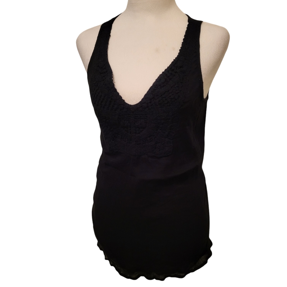 Mudd Tie Back Tank Black sz M